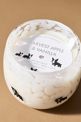 Confetti Icon Boxer Harvest Apple & Vanilla Glass Candle - White product