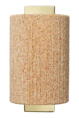 Confetti Pearlescent Glass Beaded Flush Wall Sconce - Beige by Anthropologie, alternate view