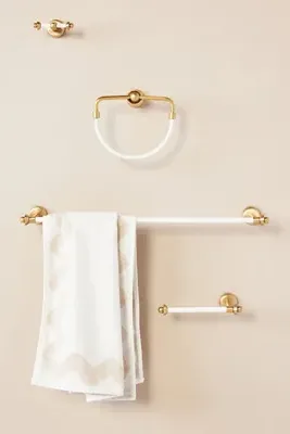 Constantia Towel Ring - White, Brass product