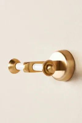 Constantia Wall Hook - White, Brass product