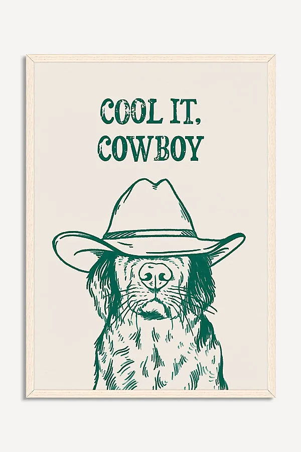 Cool it Cowboy by Tara Royle Wall Art - Green, Acrylic product