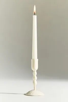 Cora Enamel Candle Holders - White, Iron by Anthropologie, image 2