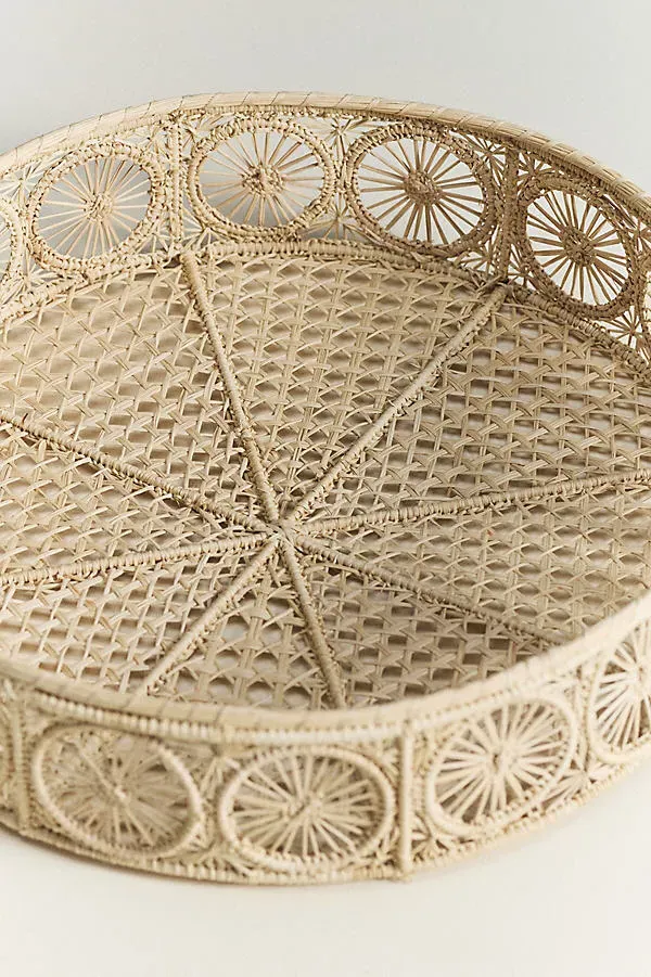 Coro Cora Circles Tray - Beige, Palm Fiber product