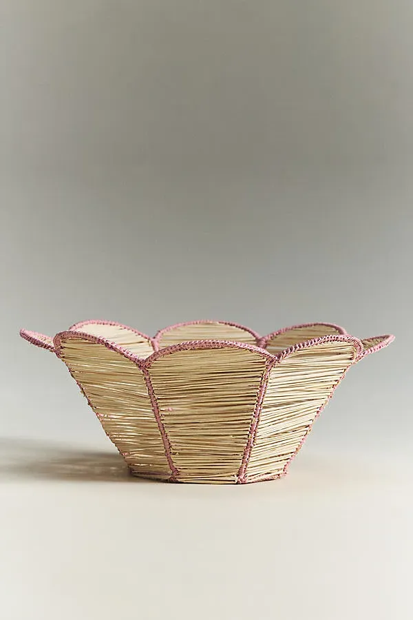 Coro Cora Flower Bread Basket - Beige, Palm Fiber product