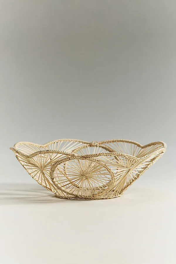 Coro Cora Petal Bread Basket - Beige, Palm Fiber product