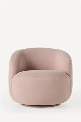 Cosette Swivel Chair - Pink, Linen product