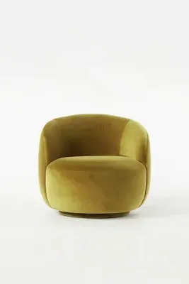 Cosette Velvet Swivel Chair - Green, Polyester product