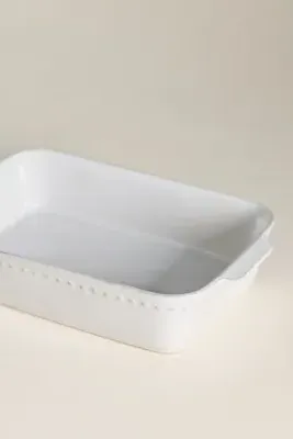 Costa Nova Pearl Stoneware Rectangular Baker - White by Anthropologie, alternate view