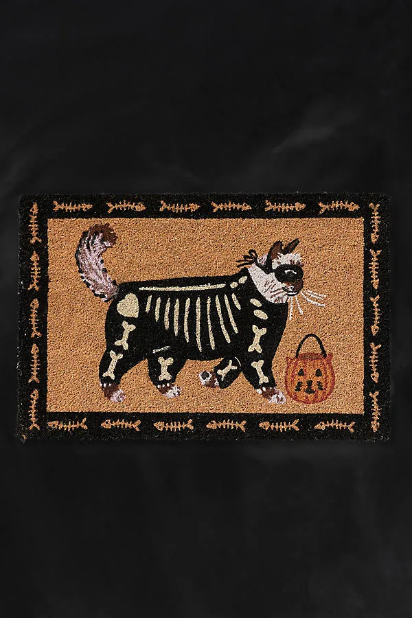 Costume Cat Coir Doormat - Black product