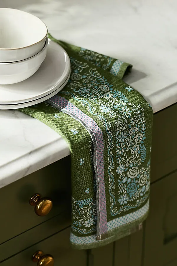 Cotton Bandana Dish Towels Set of 2 - Blue, Cotton/Linen by Anthropologie