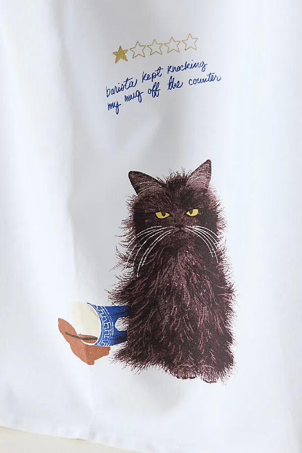Cotton Cat Barista Dish Towel - White, Cotton by Anthropologie, alternate view