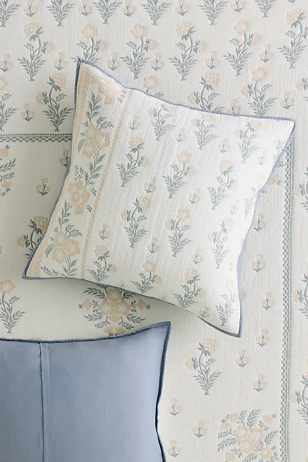 Cotton Floral Jacquard Woven Euro Sham product