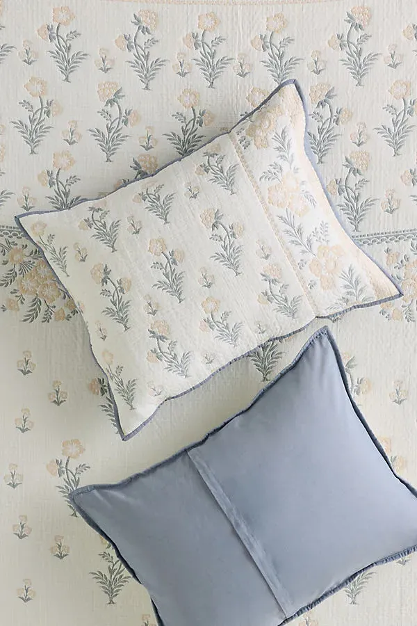 Cotton Floral Jacquard Woven Shams Set of 2 - Queen product
