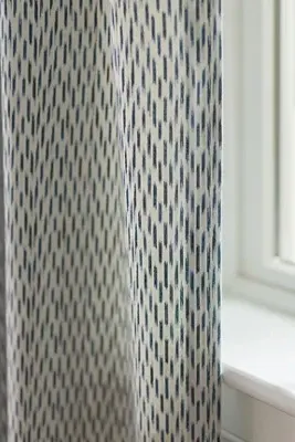 Cotton Ikat Curtain - Blue, Cotton alternate view