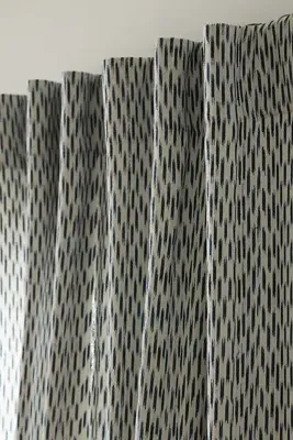 Cotton Ikat Curtain - Blue, Cotton by Anthropologie, image 2