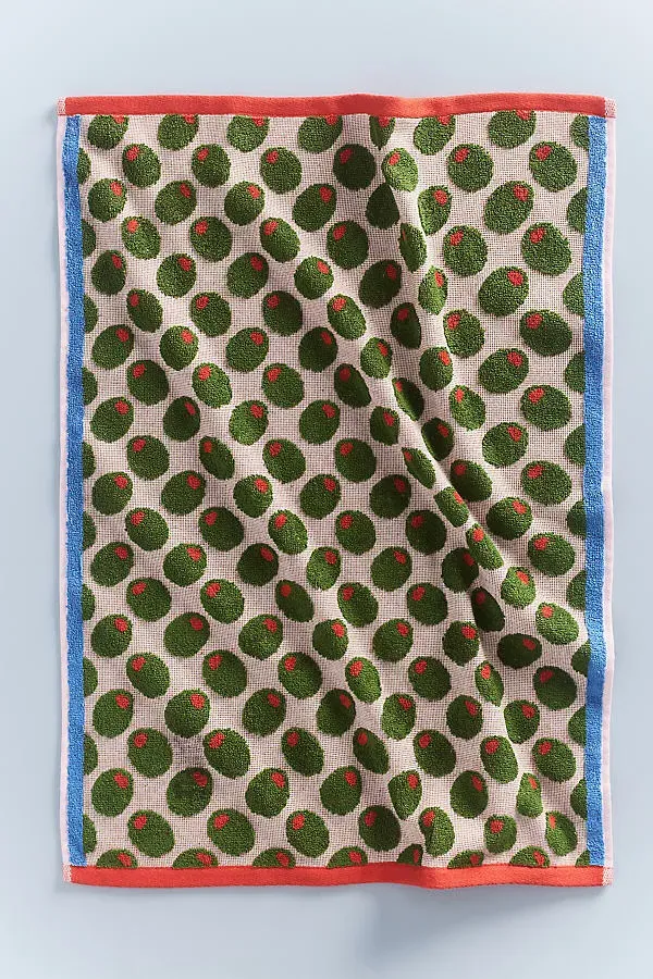 Cotton Jacquard Woven Tea Towel - Green, Cotton by Anthropologie