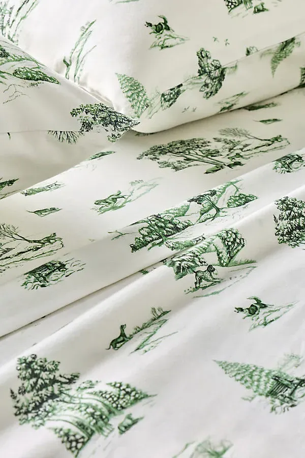 Cotton Modal Brushed King Size Sheet Set - Green by Anthropologie, image 2