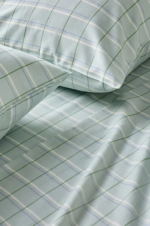 Cotton Modal Brushed Queen Size Sheet Set - Blue by Anthropologie, image 2