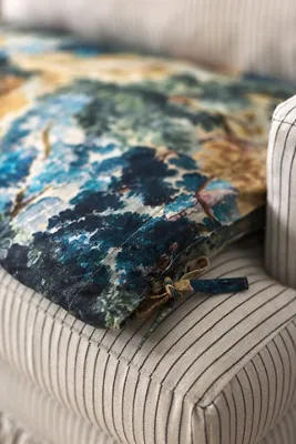 Cotton Printed Sofa Topper - Blue, Cotton by Anthropologie, image 2