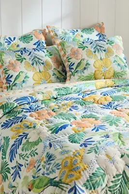 Cotton Voile Printed Quilt - Blue, Cotton product