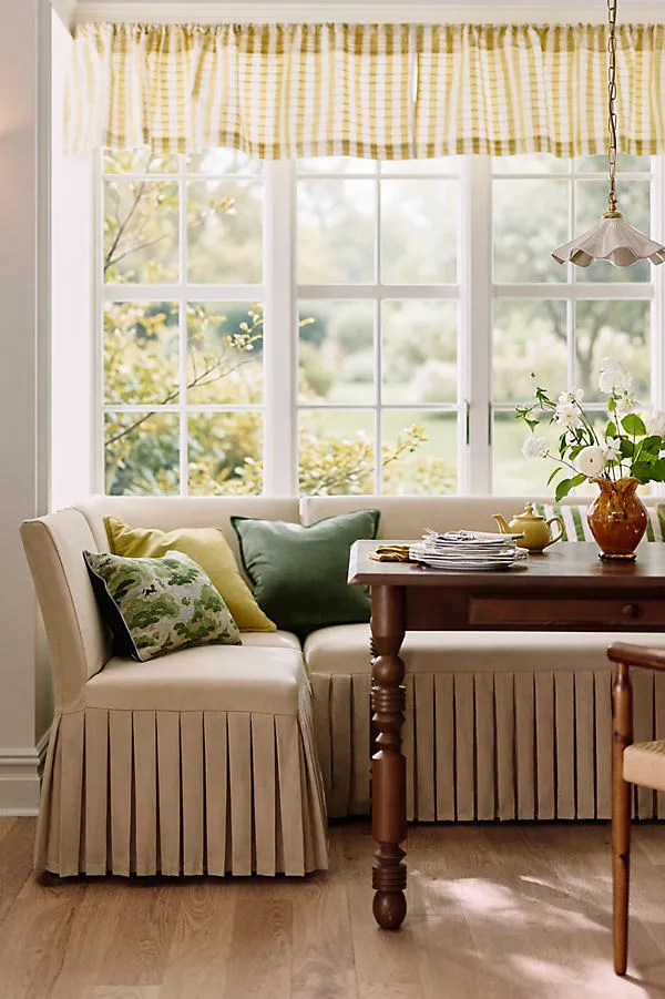 Cotton Woven Stripe Valance Curtain - Yellow by Anthropologie, image 2