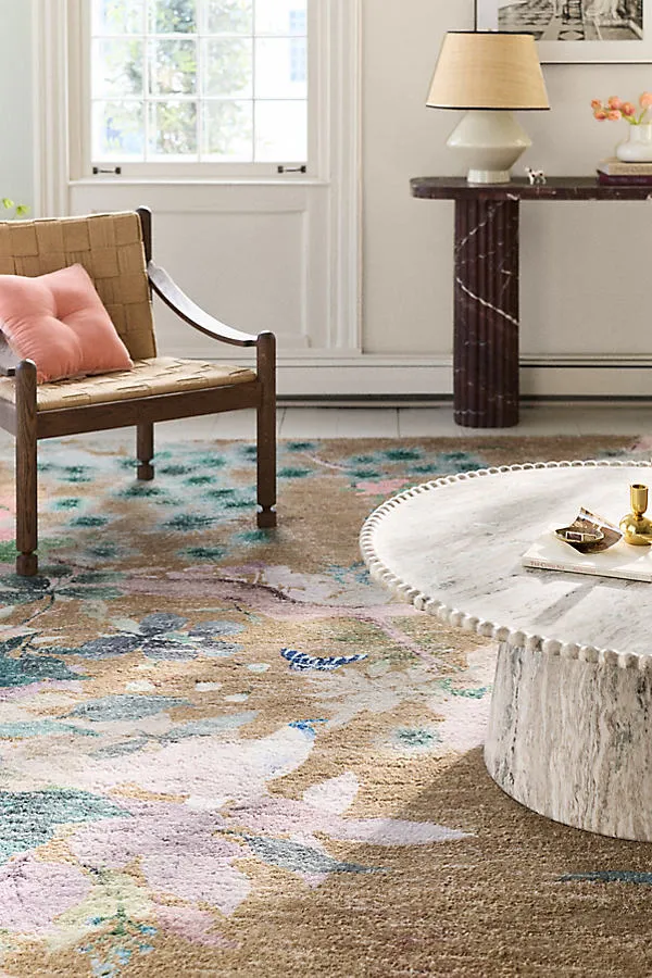 Cozette Botanical Tufted Rug 3x5 - Gold, Nylon by Anthropologie
