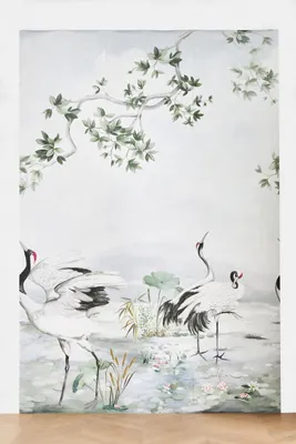 Crane Animal Wall Mural - Pink product