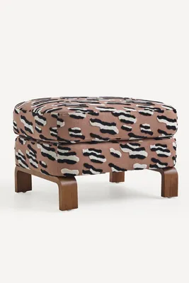 Craven Meena Ottoman - Black, Polyester by Anthropologie, alternate view