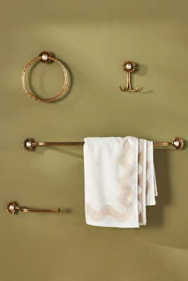 Cristal Pearl Toilet Roll Holder - Brass product