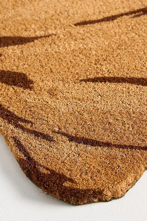 Croissant-Shaped Doormat - Beige, Coir product