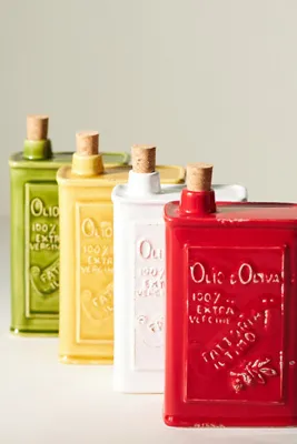 Cucina Olive Oil Cruet - Green, Stoneware product