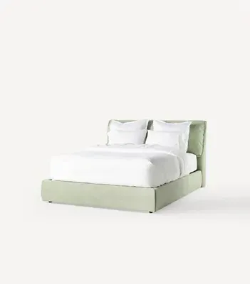 Cushion Bed Frame with Upholstered Headboard product