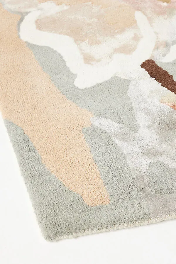Dafney Hand Tufted Floral Rug - Cotton, Wool by Anthropologie, alternate view