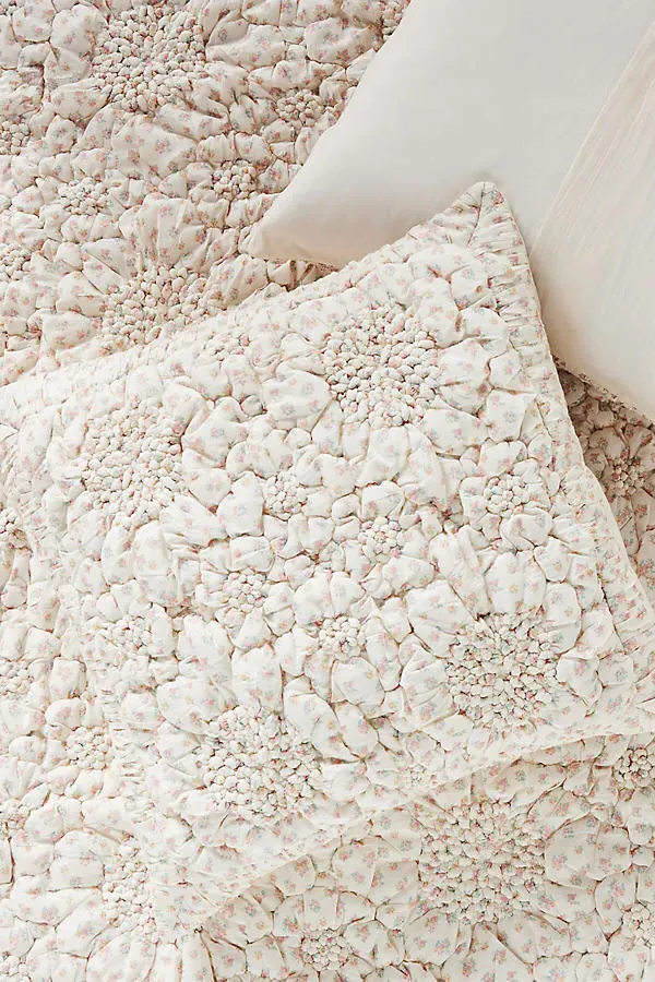 Dahlia Cotton Voile Floral Printed Textured Euro Sham product
