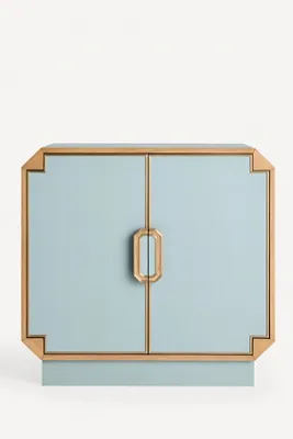 Dakota Shagreen Bar Cabinet - Blue product