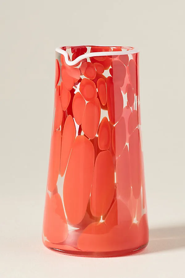 Dapple Dot Hand-Blown Carafe - Red, Glass by Anthropologie