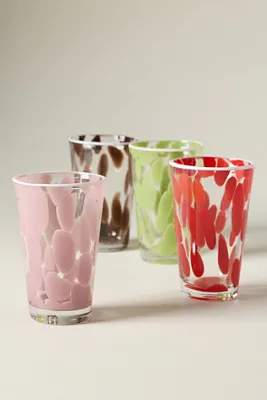 Dapple Dot Hand-Blown Highball Glass - Red by Anthropologie, image 2