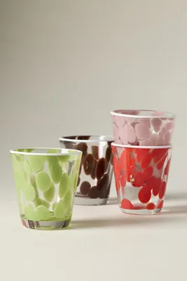 Dapple Dot Hand-Blown Juice Glass - Brown by Anthropologie, image 2