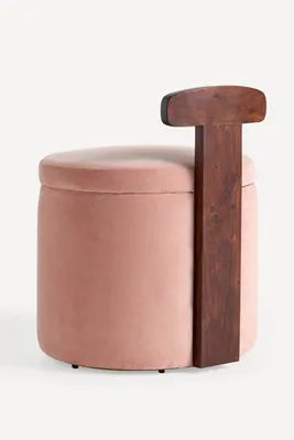 Dara Velvet Vanity Stool with Storage product