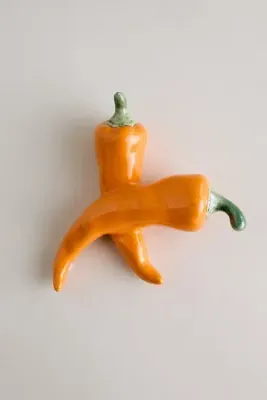 Decorative Porcelain Pepper Figure - Orange product