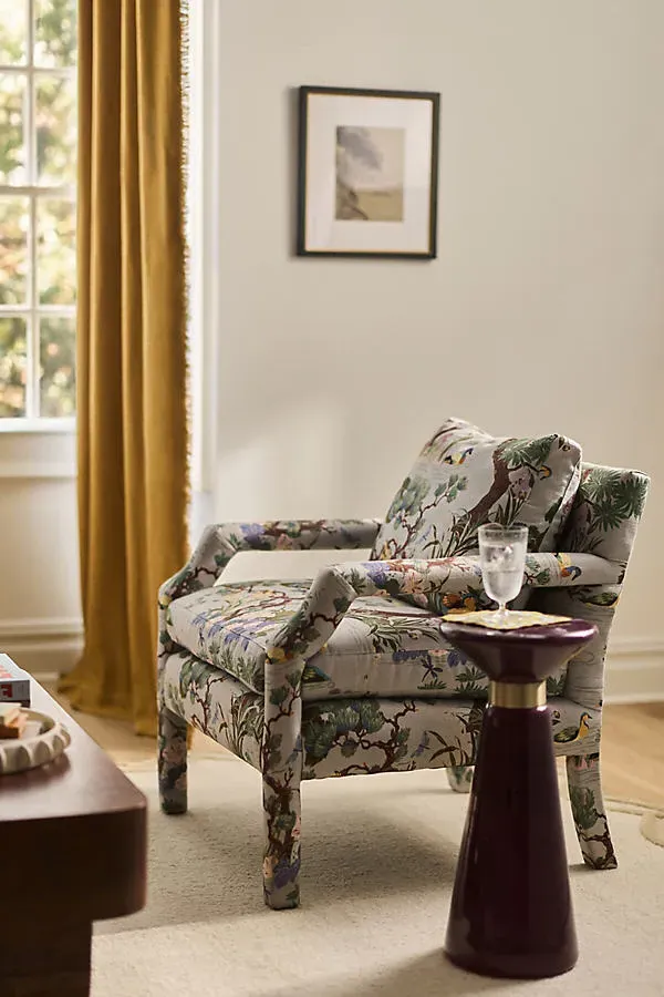 Delaney Accent Chair - Ivory, Polyester product
