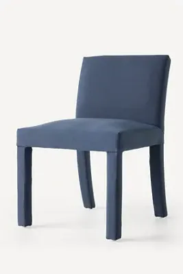 Delaney Dining Chair - Blue, Performance Linen product