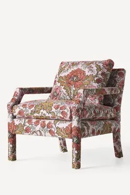 Delaney Jacquard Accent Chair - Pink, Polyester/Linen/Rayon product
