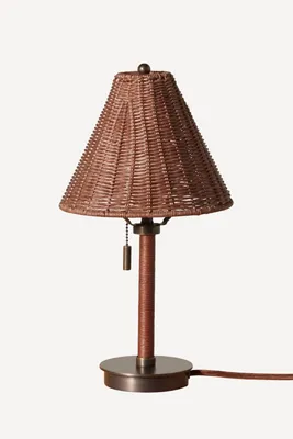 Delphine Wicker Mini Table Lamp - Brown product