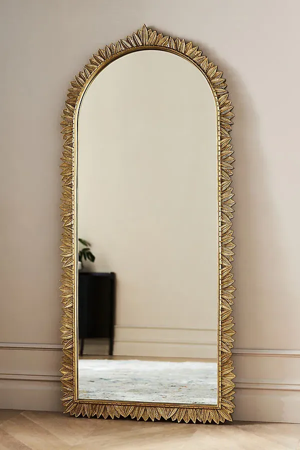 Demeter Dressing Mirror - Gold, Brass by Anthropologie