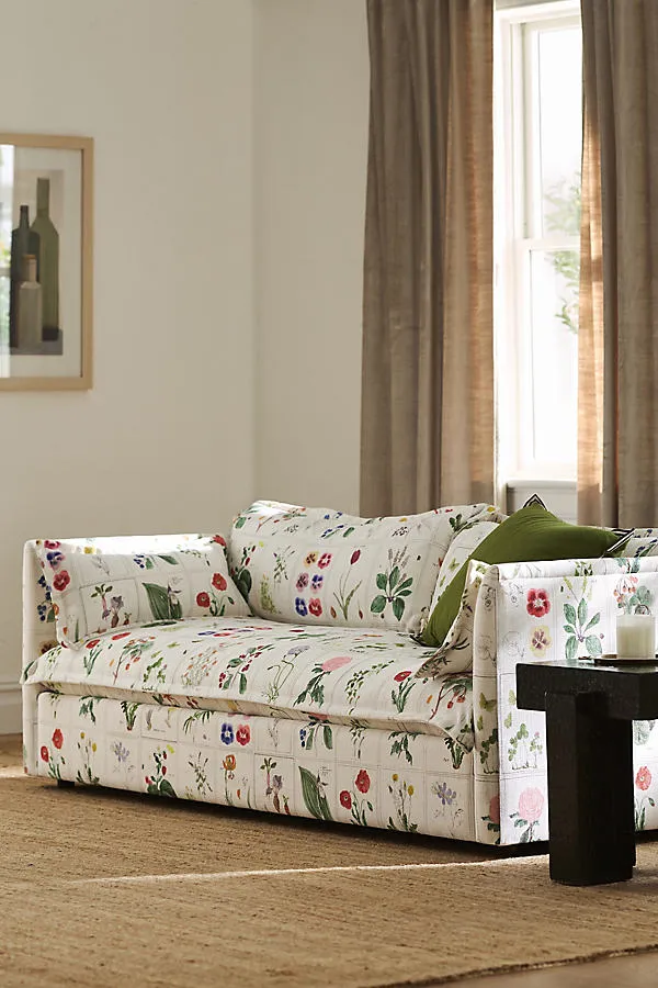 Denver 80" Botanica 3-Seater Sofa - Polyester/Linen by Anthropologie
