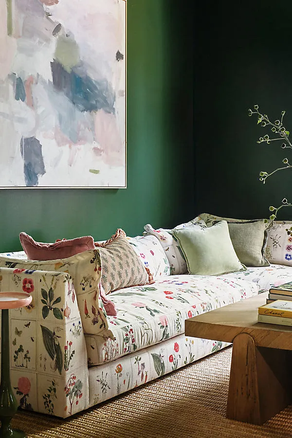 Denver Botanica L-Shaped Sectional Sofa - Polyester/Linen by Anthropologie