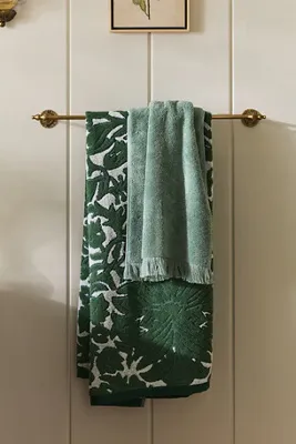 Devon Floral Cotton Towel Collection - Green product