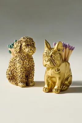 Dog Match Striker - Gold, Painted Resin by Anthropologie, image 2