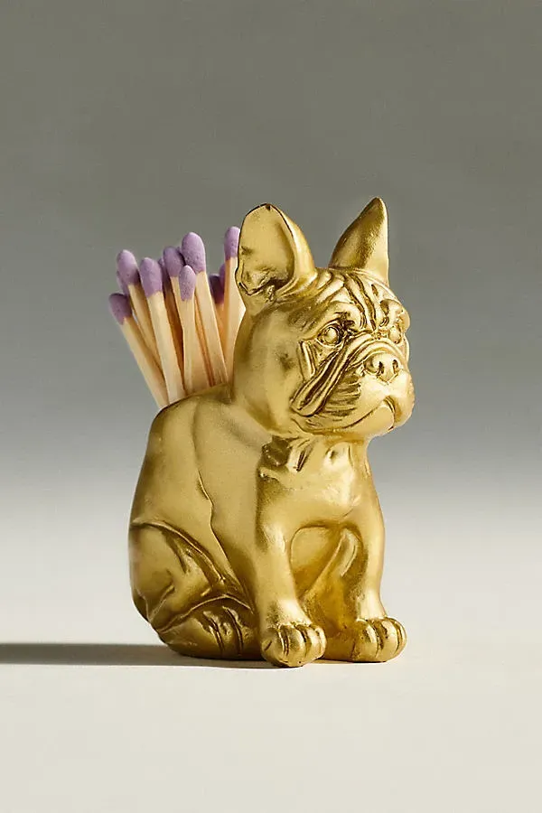 Dog Match Striker - Gold, Painted Resin by Anthropologie
